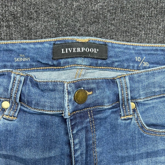 Liverpool The Skinny Distressed Jeans Blue Smithtown Dest Womens Size 10/30 - Picture 2 of 8